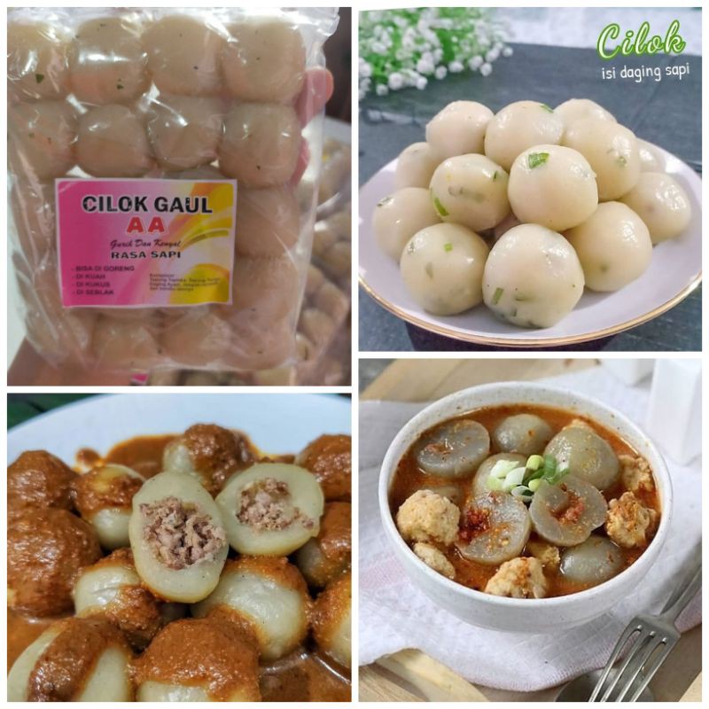 

Cilok isi daging/ayam 20pcs (hanya cilok tanpa bumbu)