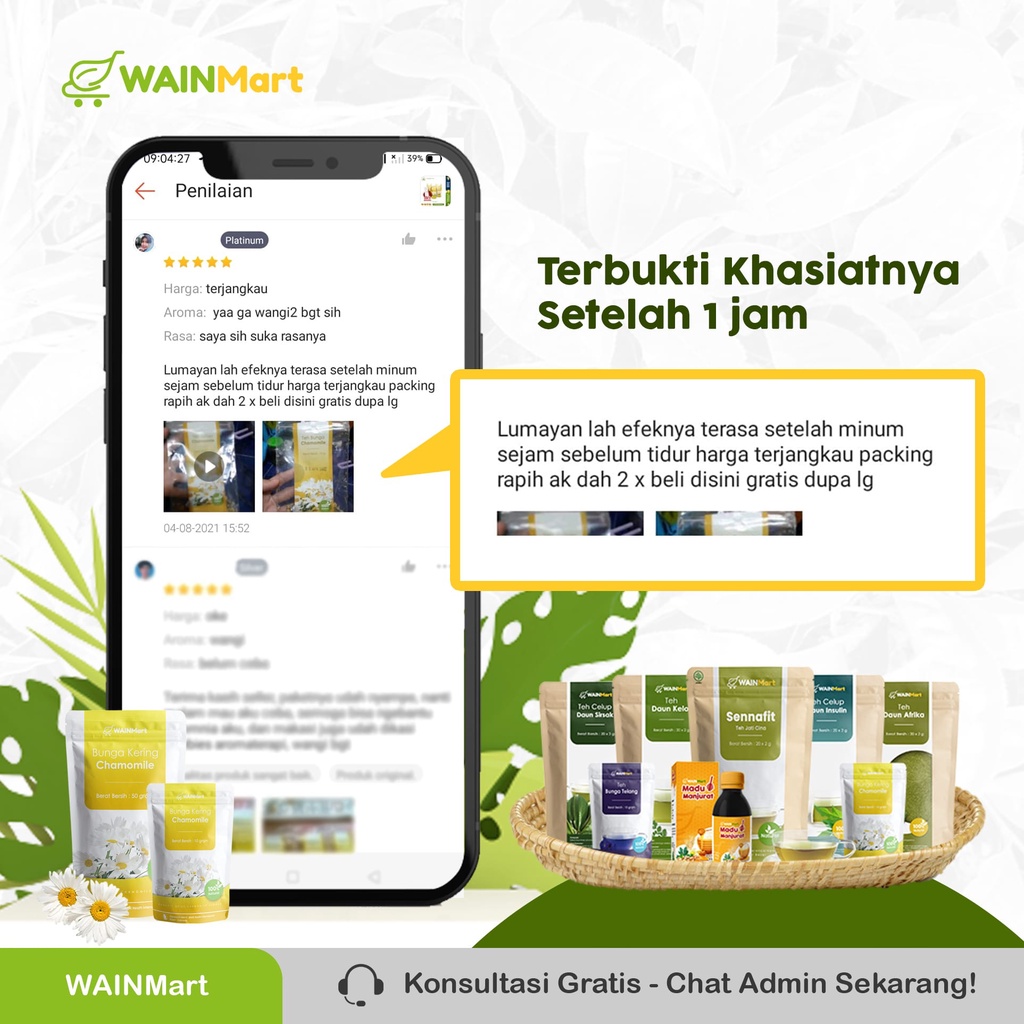 ANTI IMSOMNIA !!! Teh Celup Bunga Chamomile Herbal Relaksasi kaya Antioksidan