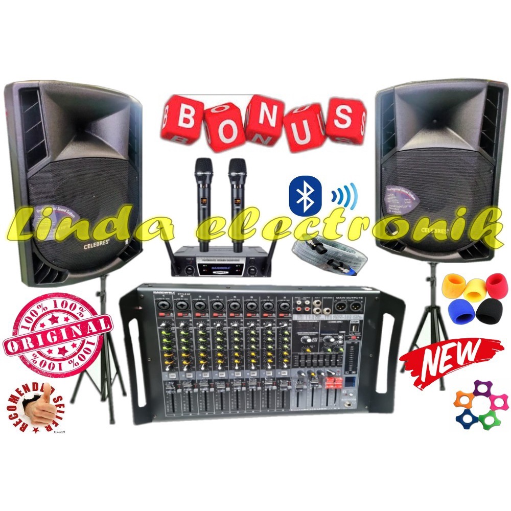 paket sound system celebress RCF 15'' hardwell number 1 style 8