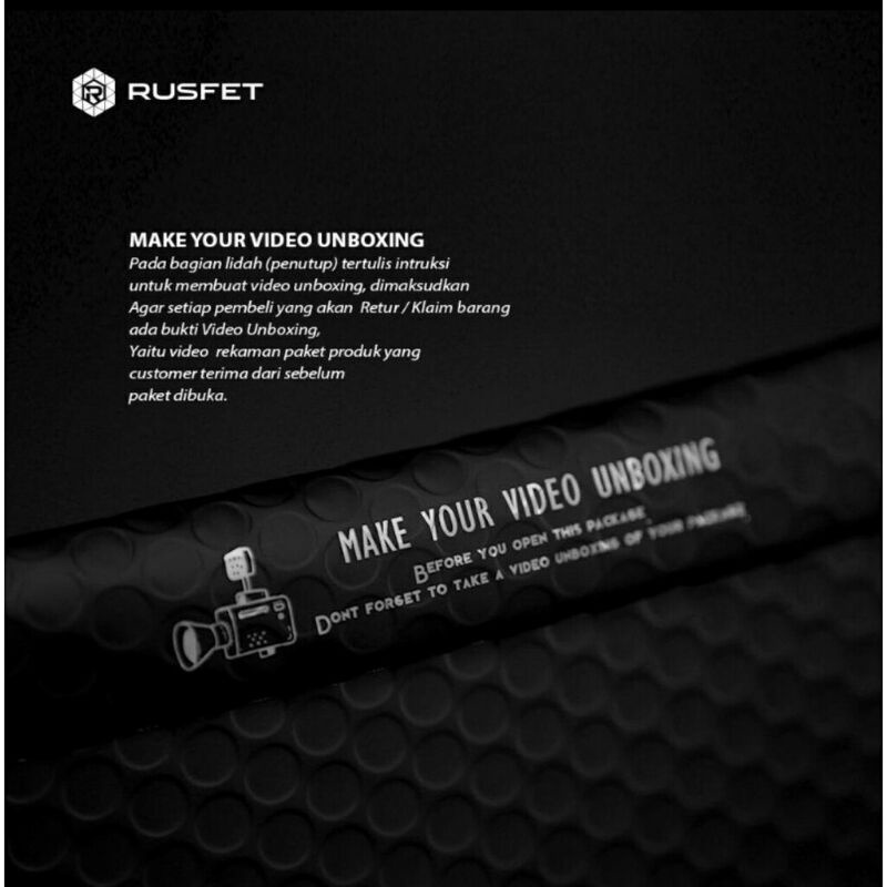 RUSFET BUBBLE MAILER | POLYMAILER BUBBLE | AMPLOP BUBBLE PREMIUM METALLIZED ™