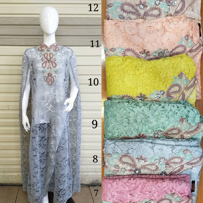 tankaftan- kaftan brukat cape -dress - muslim - wanita.