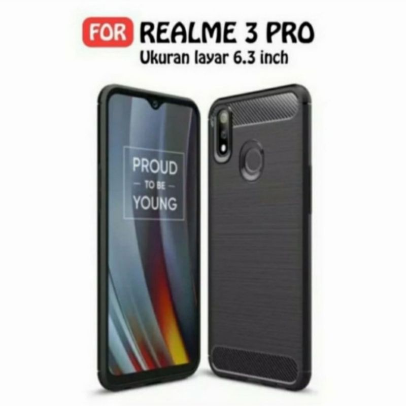 Realme 3 3 Pro soft case silikon carbon