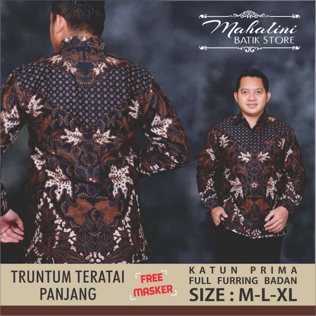 Kemeja batik pria terbaru lengan panjang pendek / batik pria lengan panjang terbaru / batik lengan pendek terbaru 2022 / hem batik Truntum teratai