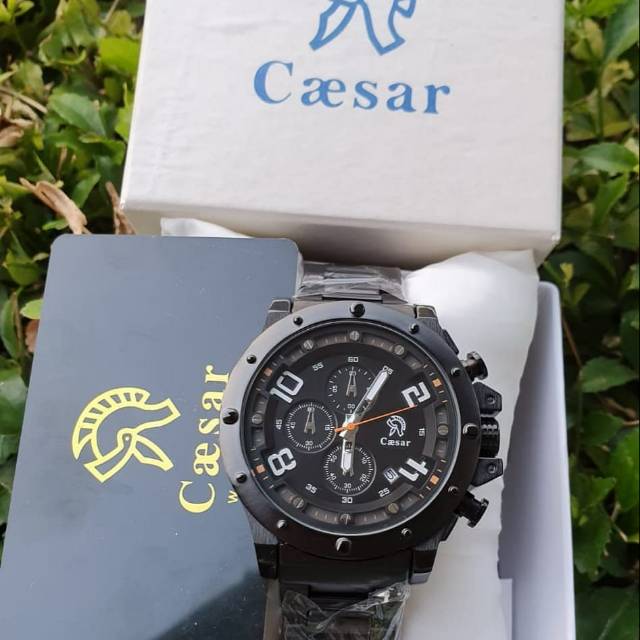 PROMO Jam Tangan Original Murah Caesar 1001 Stainless Steel Chrono Aktif Garansi