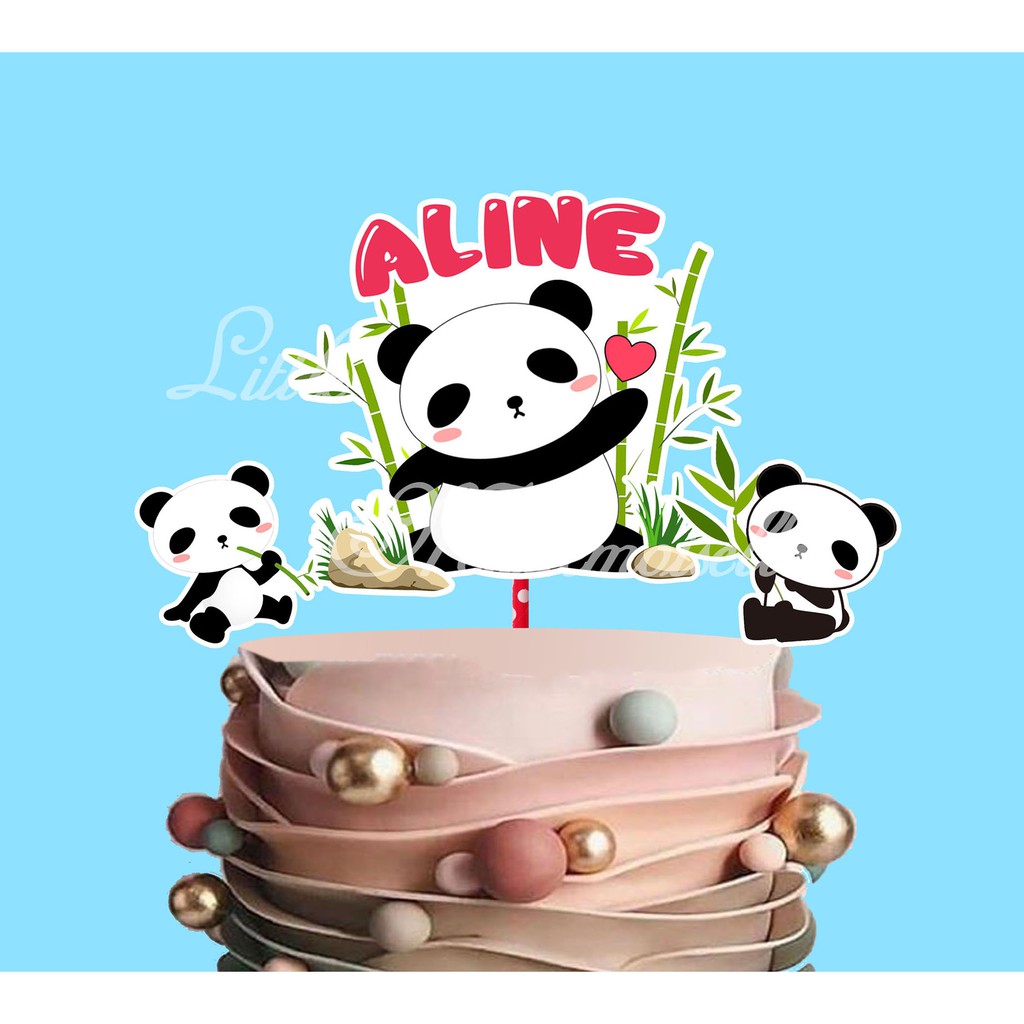 Topper birthday cake Panda