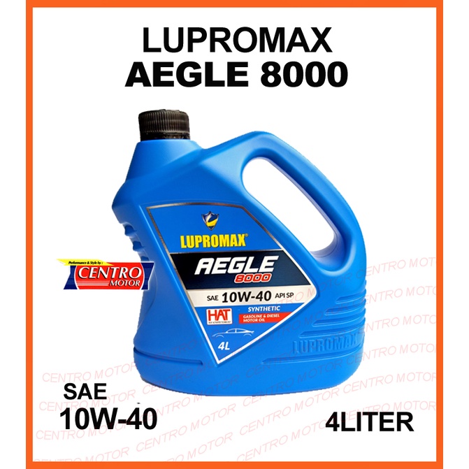 LUPROMAX AEGLE 8000. 10W-40 4LITER. PELUMAS MESIN BENSIN
