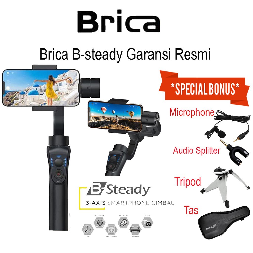 Brica B-Steady 3-Axis Gimbal Stabilizer - Bsteady Gimbal Hp Smartphone ...