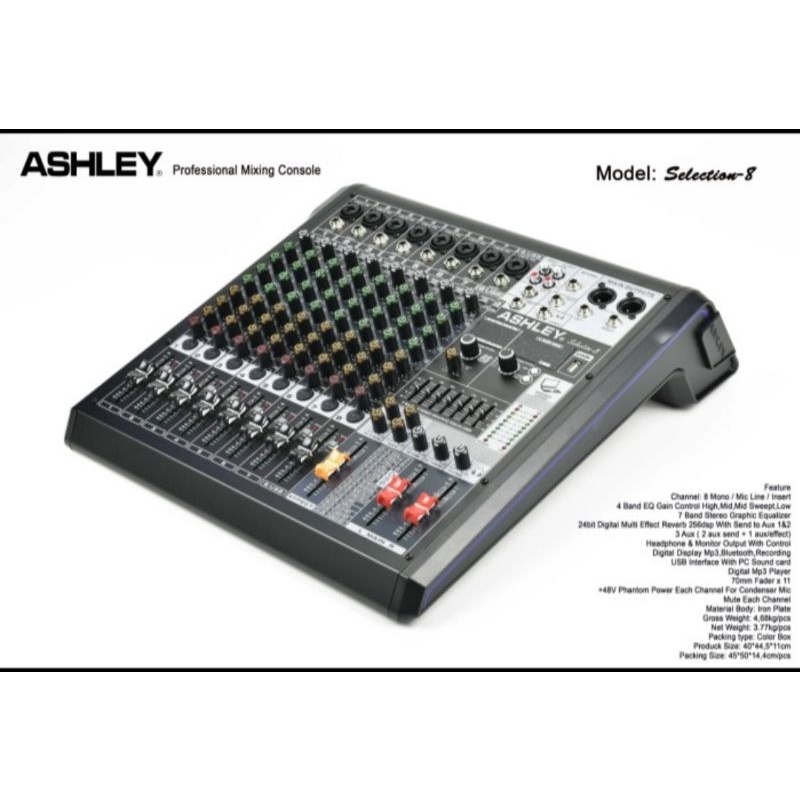 Mixer Ashley Selection 8.8 channel bluetooth YSB