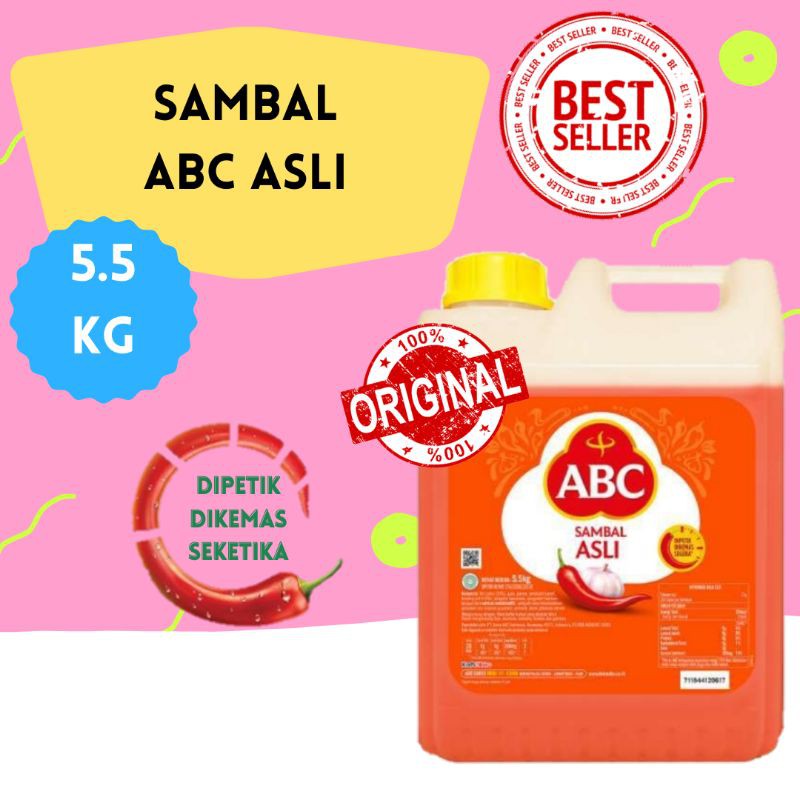 

Saos Sambal Abc Asli 5.5kg / Saos Abc 5.5kg / Saos Sambal Abc 5.5kg