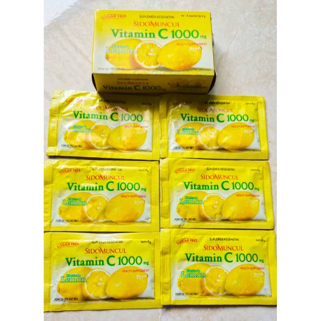 Vitamin C 1000mg Sidomuncul 1 Box Isi 6 Sachet Shopee Indonesia