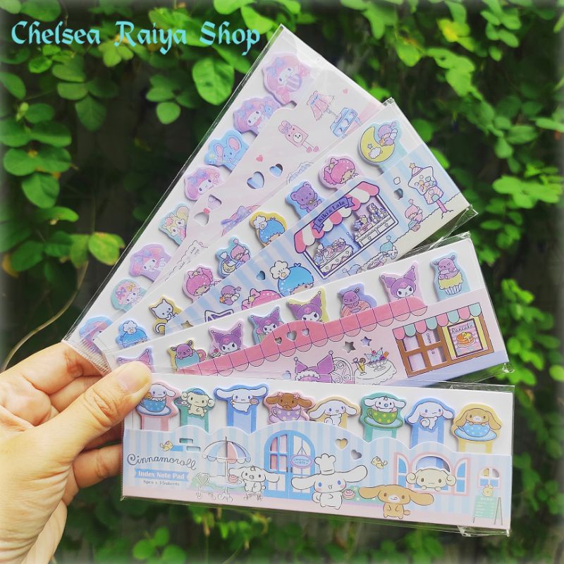 

Sticky Notes Note Pad Sanrio Cinnamoroll My Melody Kuromi Little Twins Star 8x15 Lembar Cinamorol Kawaii