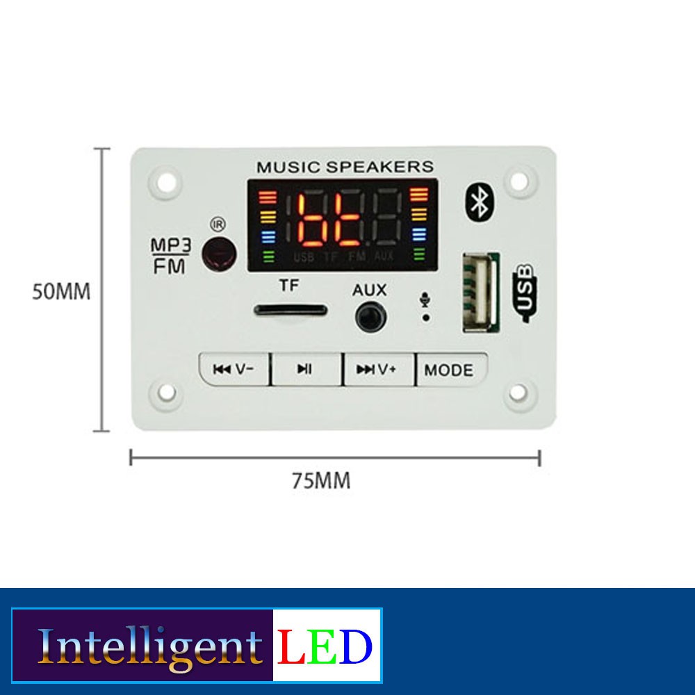 Amplifier 2x25W Stereo MP3 USB FM Board Bluetooth Module 12V D003