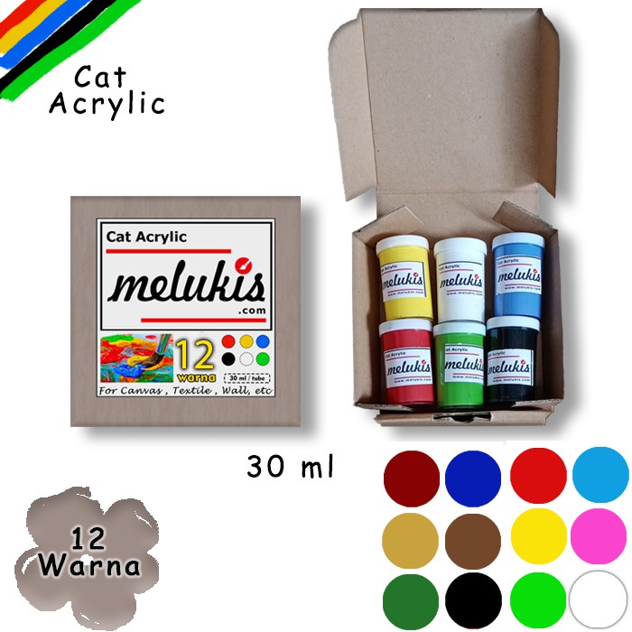 

Cat Lukis MELUKIS 30 ml 12 Warna