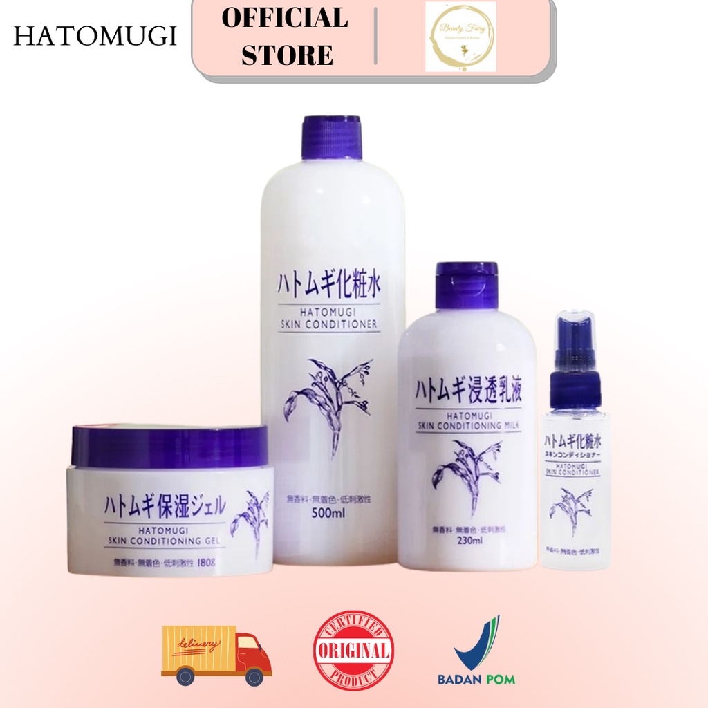 Jual (BPOM) Hatomugi Skin Conditioner 500ml (Free Hatomugi Botol Spray