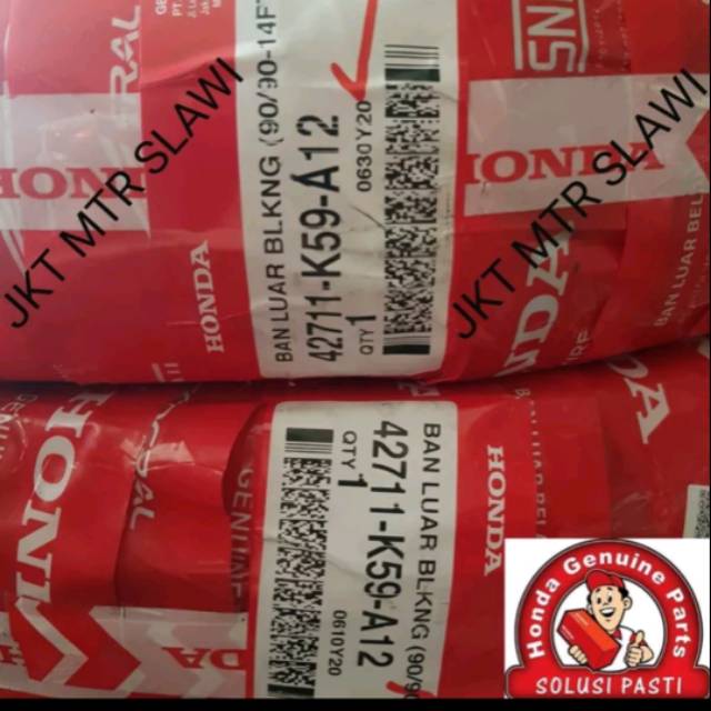 Ban luar vario 150 fi beat fi vario 110 fi scoopy fi ori AHM Honda