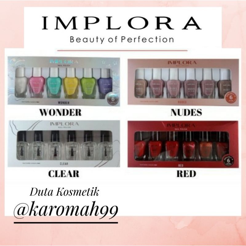 [6 pcs] KUTEK IMPLORA NAIL POLISH RED BPOM