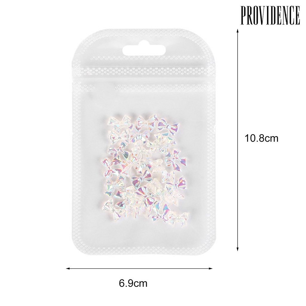 Providence 30Pcs/Pack Nail Art Bowknot Stylish Decorative Resin Bow Rhinestone Manicure Decoration for Women