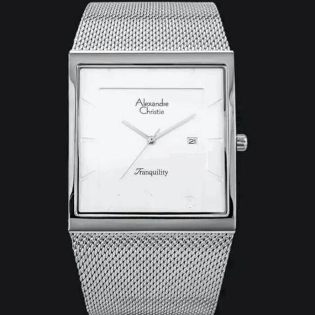 Jam tangan Pria Alexandre Christie original silver ac8333