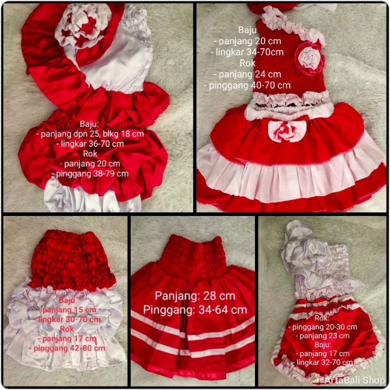 (PRELOVED) Busana Fashion Casual/ Busana Casual Merah Putih/ kostum Merah Putih Anak-anak/ Baju Ende