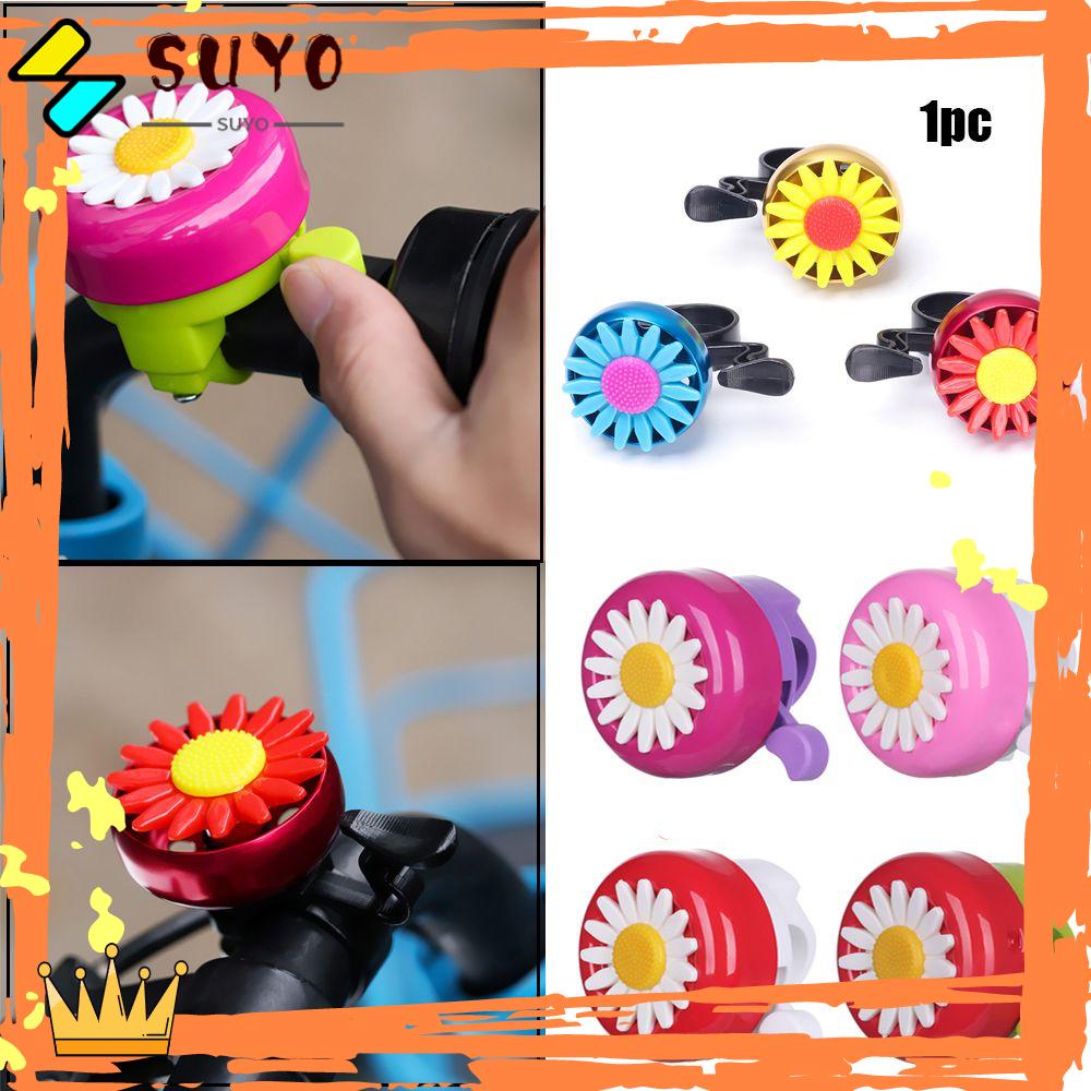 Suyo 1PC Klakson / Alarm / Bunyi Bentuk Bunga Aster Multi Warna Untuk Stang Sepeda Anak Perempuan