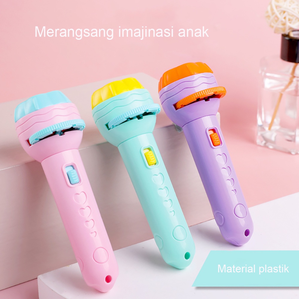 Mainan Anak Senter Proyektor / Fun Flashlight / Mainan Proyektor Gambar / Mainan Edukasi