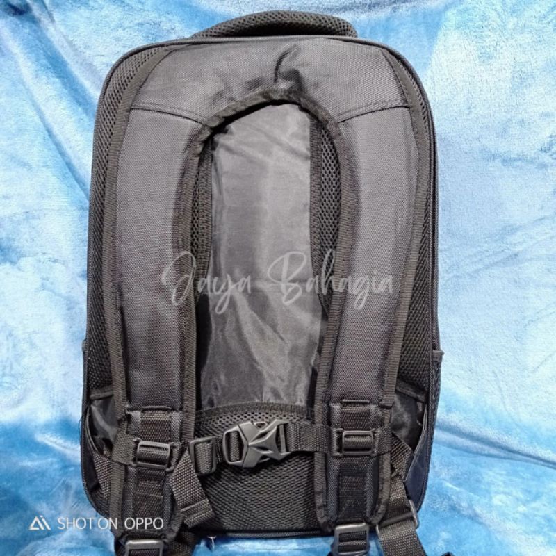 RANSEL LAPTOP JUMBO POLO INTERCLUB 20 INCH HITAM BESAR TAS SEKOLAH KULIAH KERJA PRIA