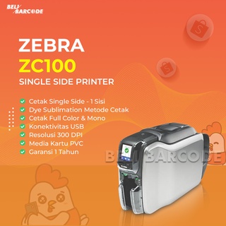 Zebra ZC 100 ID Card Printer Single Side 300 dpi