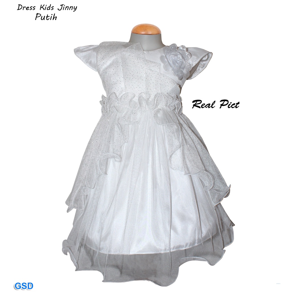Dress Kids Jinny/Gaun Pesta Anak Kasual Motif Brukat/ Terusan Dress Anak Umur 1-5 Tahun/ Mini Midi Dress Best Seller
