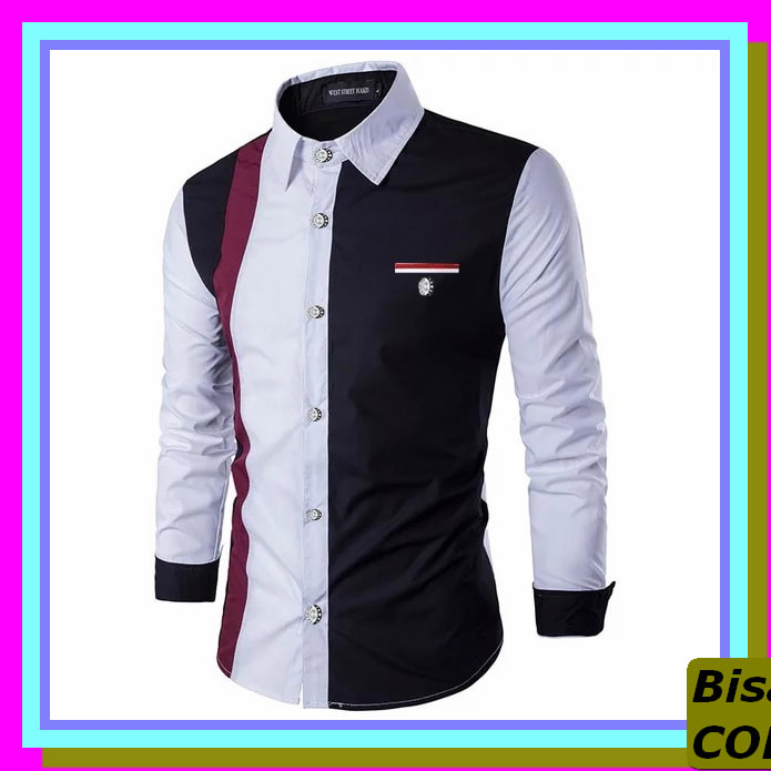 Kemeja Pria Lengan Pendek Branded Original Emba Casual Panjang Pr AE460 [Kemeja Tony Hitam Sc]Keme