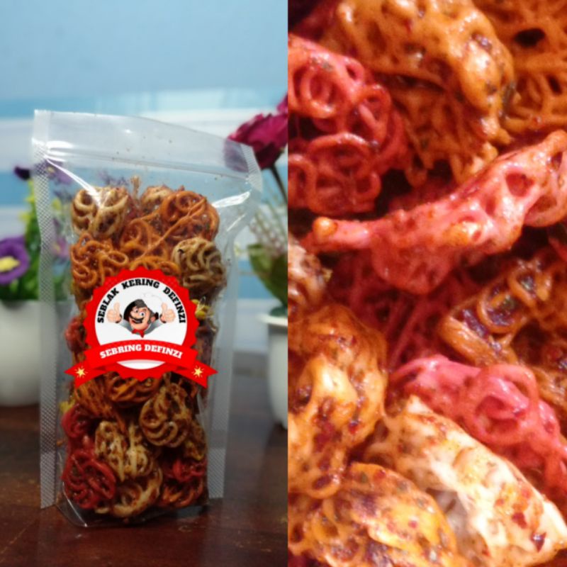 

Seblak pedas daun jeruk kerupuk pedas jajanan pedas Cemilan pedas Seblak kering olahan rumahan