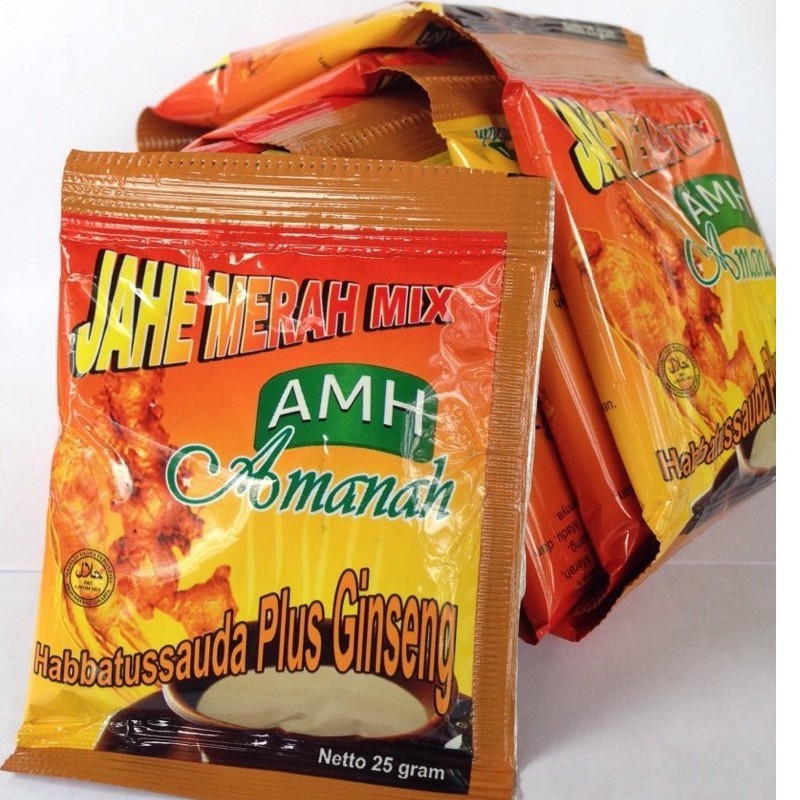 

jahe merah mix amanah AMH HABBATUSAUDA plus gingseng 10 sachet