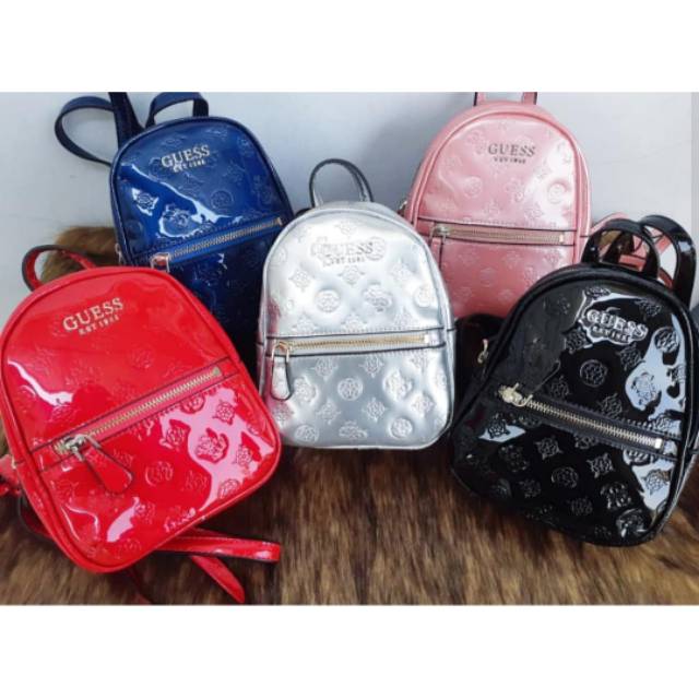guess peony mini backpack