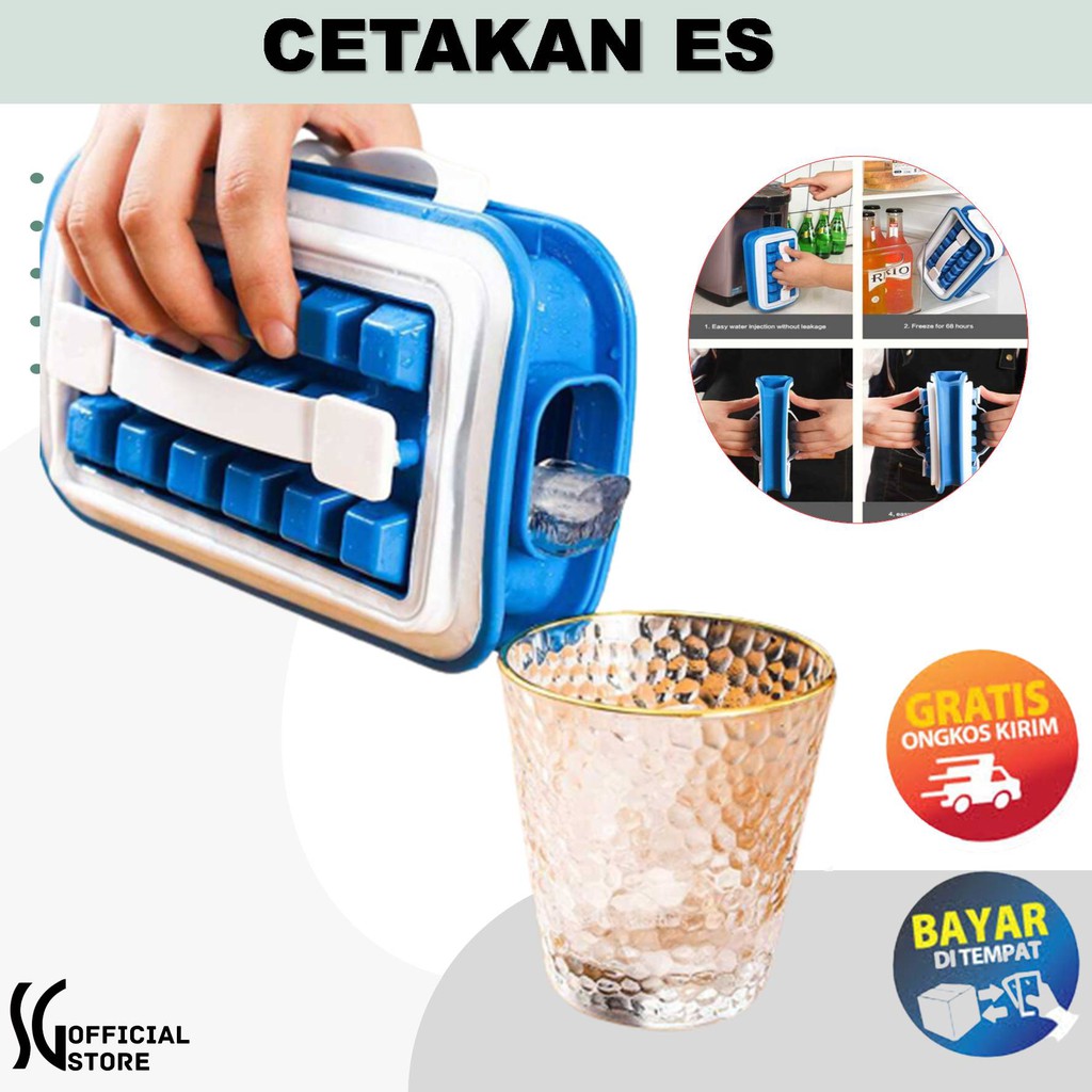 Cetakan Es Batu Ice Cube Maker Tray Storage SAFEBET