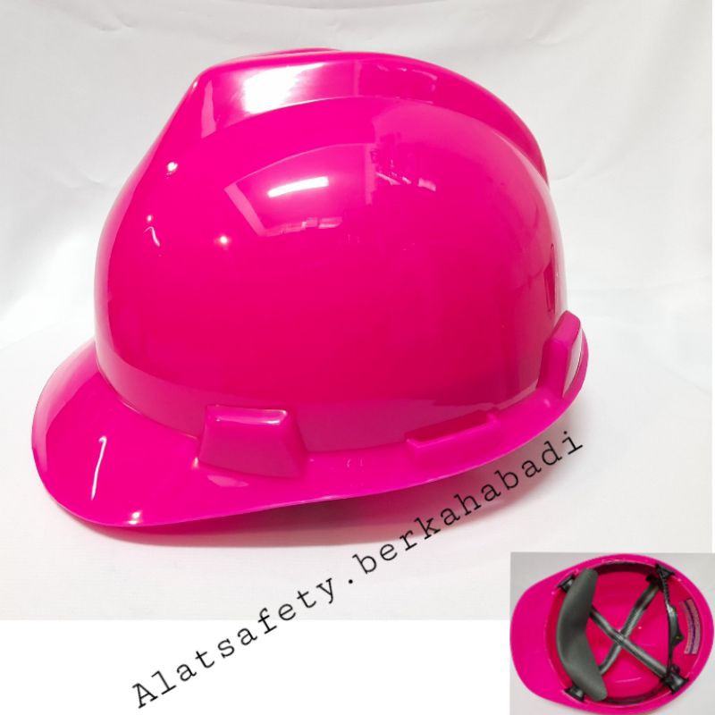 Helm Safety Pink Neon SNI / Helm Aplus Pink Neon / Helm proyek SNI