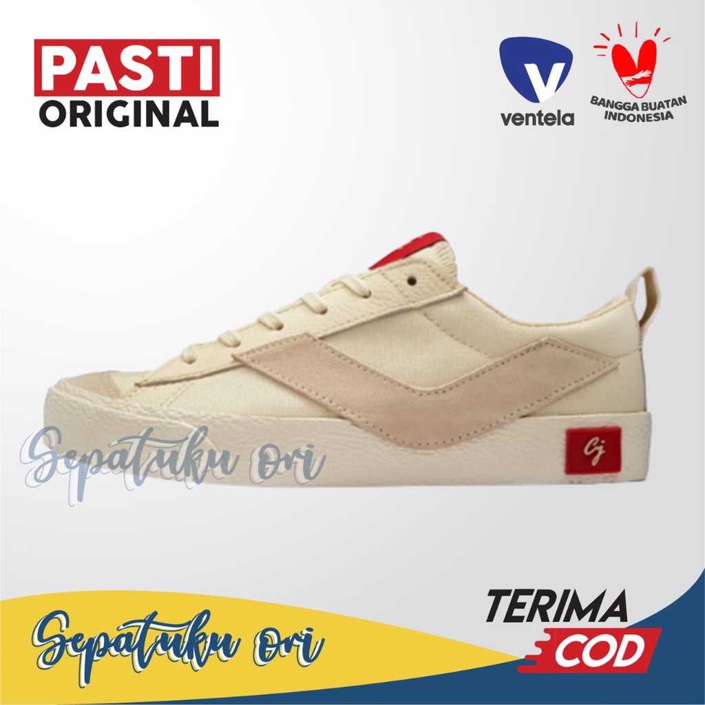 Sepatu Ventela x CJ Chicco Jerikho Leaving A Legacy Cream Natural Low Original | Sneakers Casual Pri
