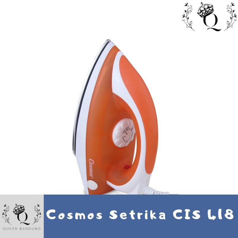 COSMOS Setrika DRY IRON Cosmos CIS 418 STAINLESSSTEEL PLATE &amp; OTOMATIS