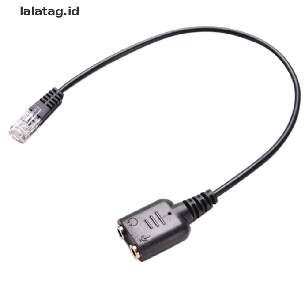 (Flyag) Adapter Konverter Jack 3.5mm Female Ke RJ9 Untuk Headset / Telepon (ID)