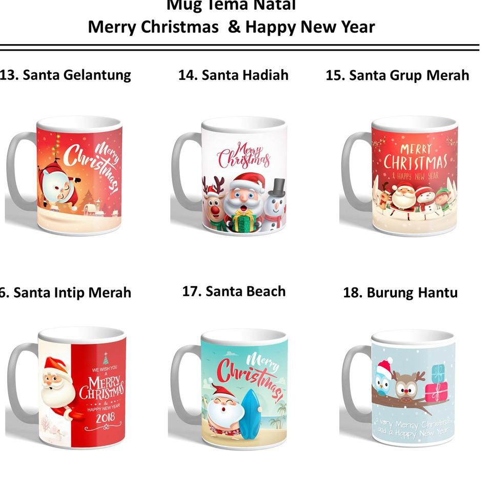

HITZ 2021 Mug Gelas Sablon Tema Natal Tahun Baru Souvenir Hadiah Hampers Parcel Kado Gift 3