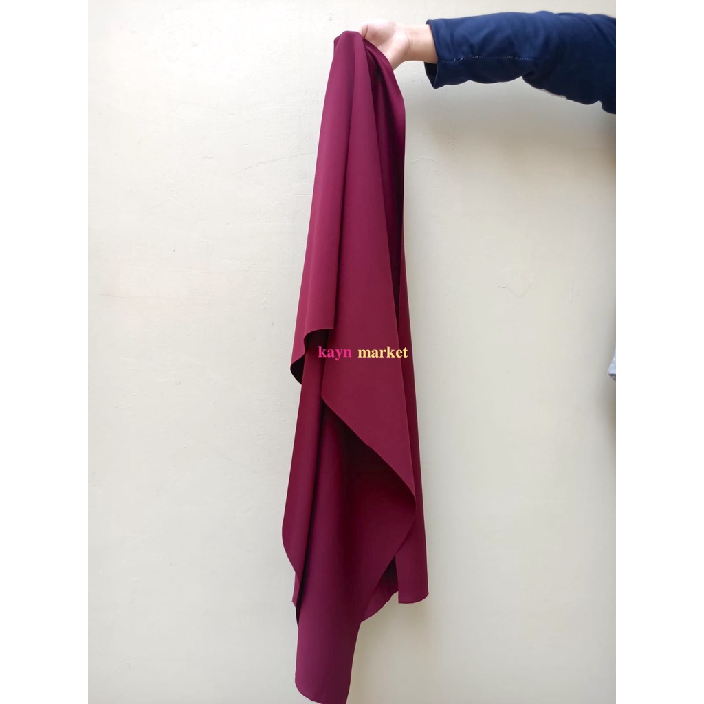 1/2 Meter Kain SCUBA Premium Polos Stretch 280 gsm Maroon Red Merah Grade A Polos Meter Roll Grosir 