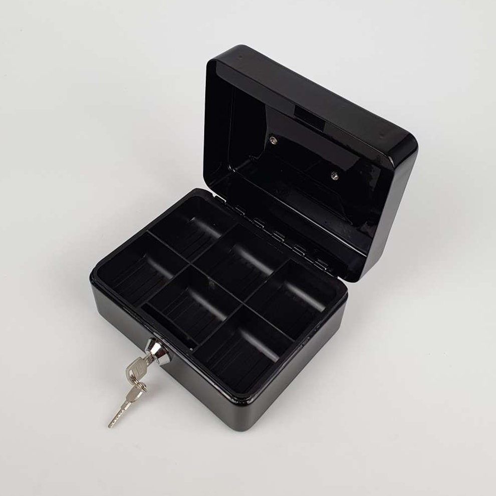 Kotak Brankas Uang Perhiasan Cash Safebox Key Lock 15x12x8cm - JJZS68 - Black