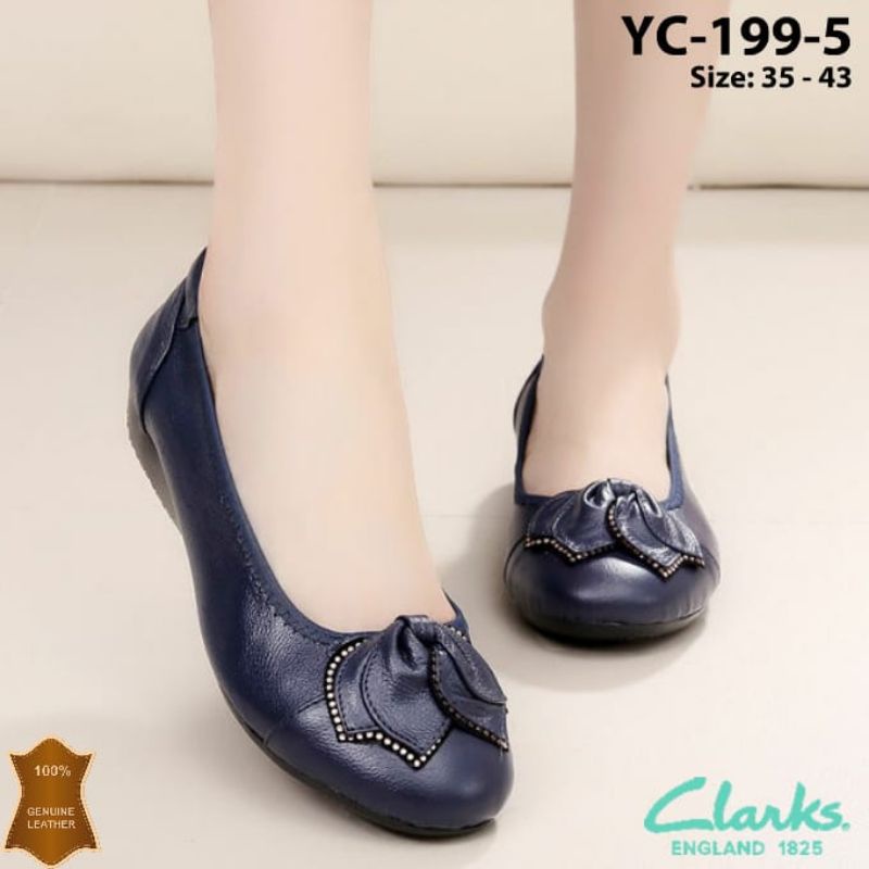 YC-199-5 Leaf Flat Sepatu Wanita