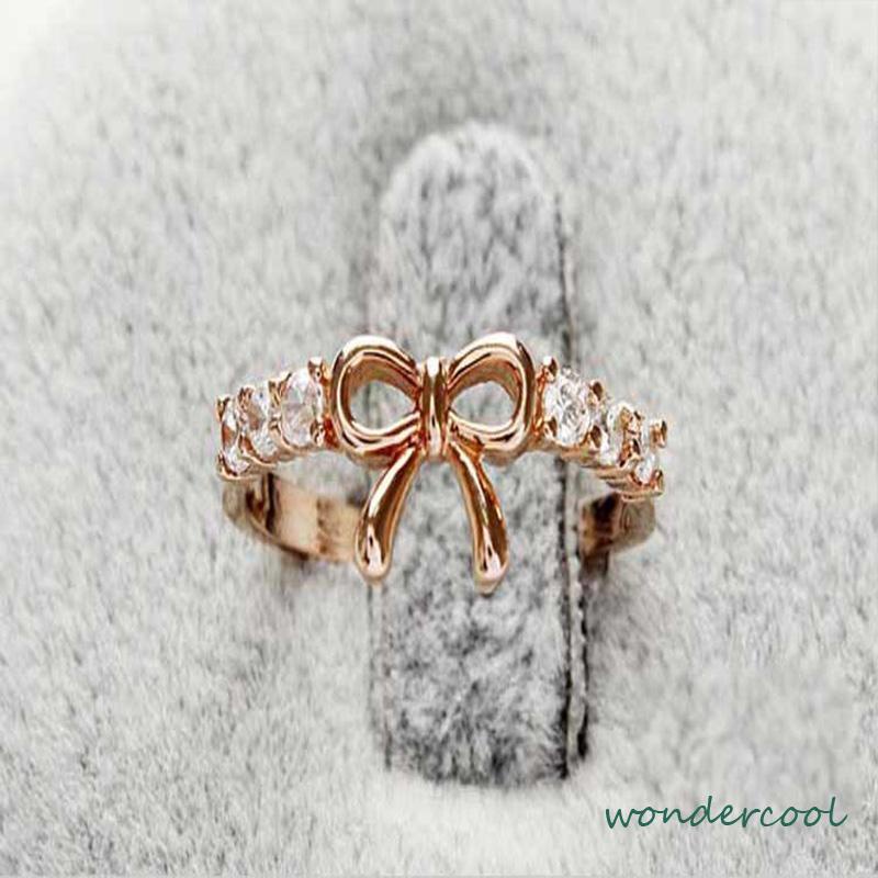 Cincin Desain Pita Hias Berlian Gaya Simple Untuk Wanita -Won