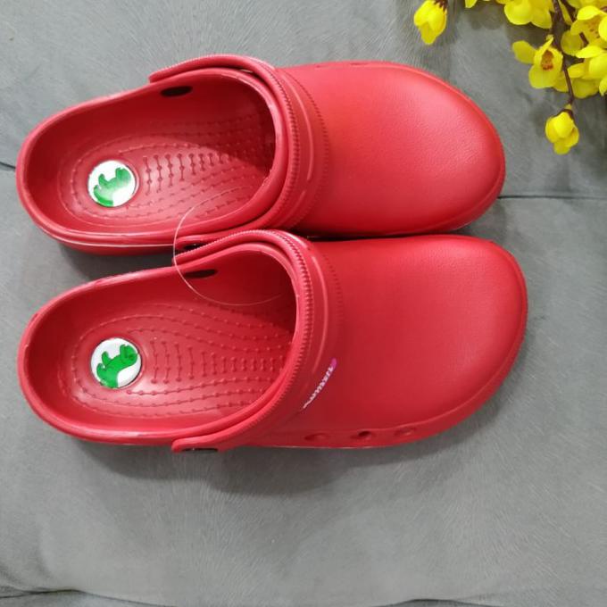 Lagi Hits Original Sepatu Sandal Operasi/ Sandal Laboratorium/Sandal Medis/Sandal Komin - Merah, 36