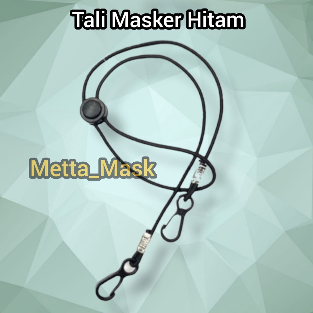 Tali Pengait Masker Hitam Polos Tali Masker Cewek Dan Cowok Strap Masker Murah