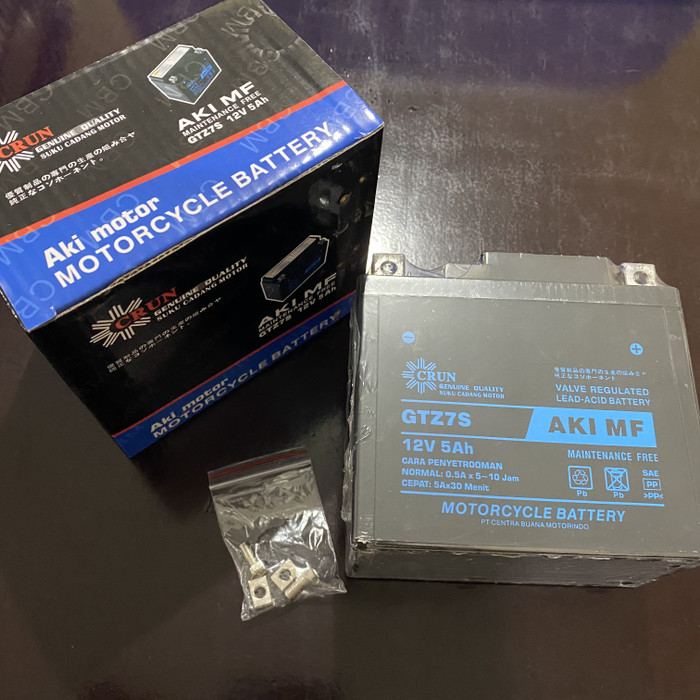 Crun GTZ7S Accu Kering Aki Motor Honda Vario 125 Techno FI MF 12V 5Ah # MJM