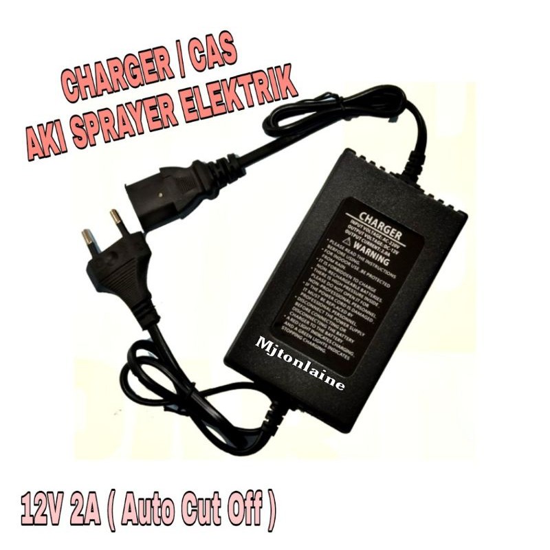Cas Aki Mesin Sprayer Elektrik Charger Sprayer Semprot Hama Elektrik