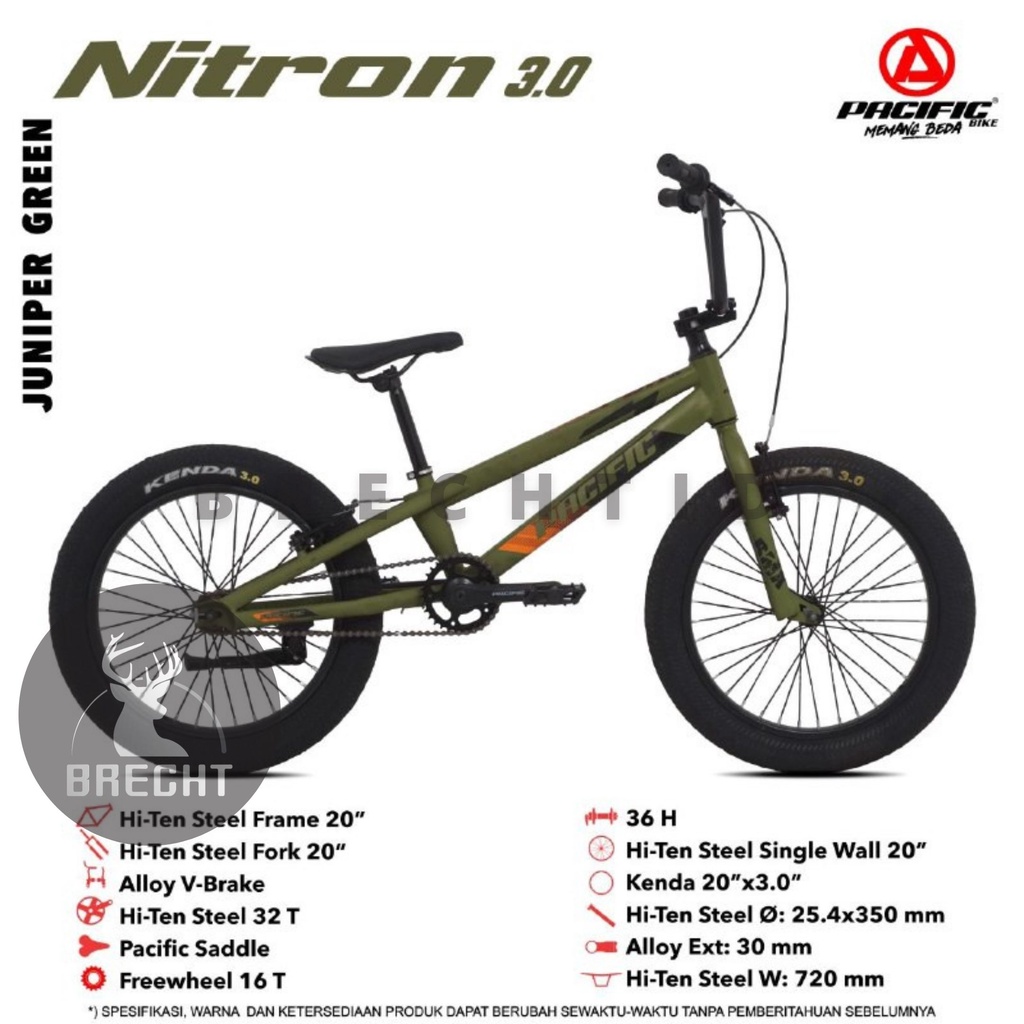 Sepeda Remaja Dewasa BMX Pacific Nitron 3.0 Hi-Teen Steel 20"