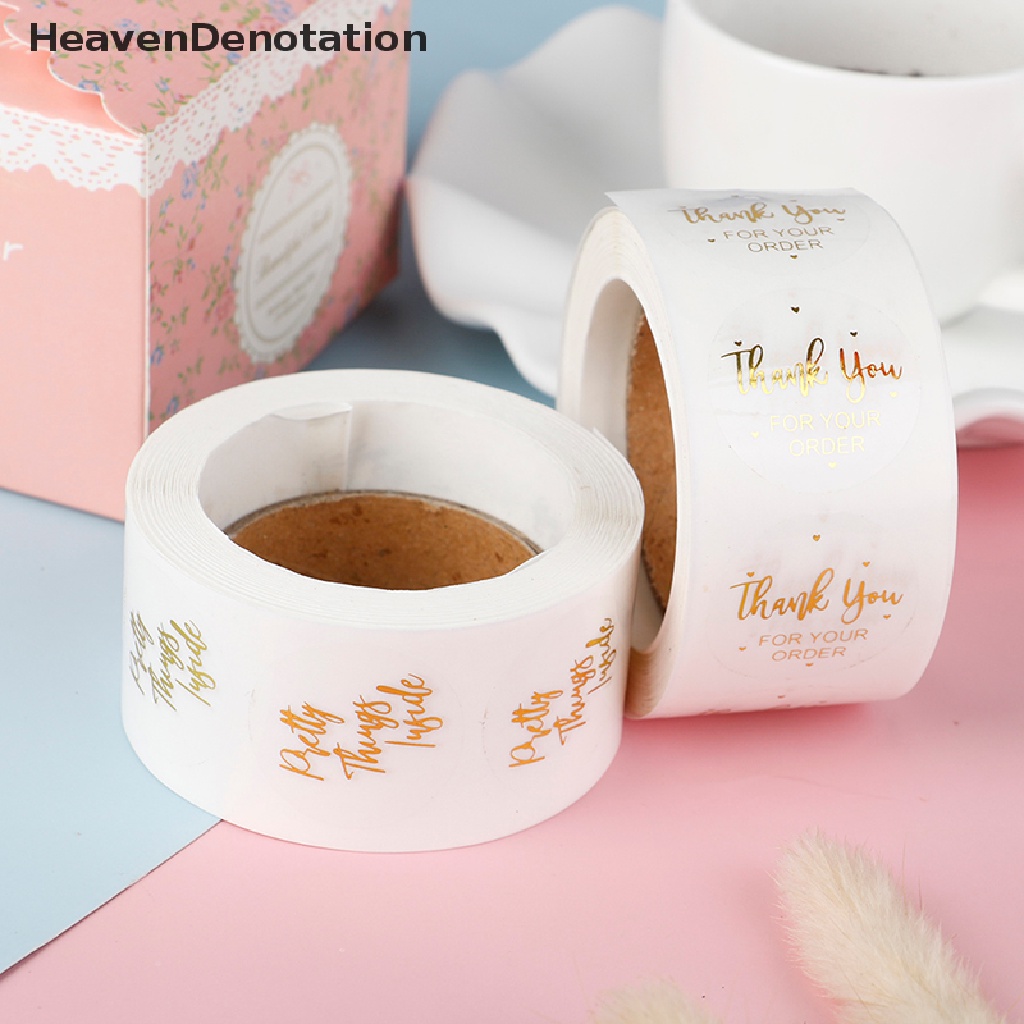 [HeavenDenotation] 500 labels Pretty Things Inside Stickers Thank You Sticker Baking Seal Stickers