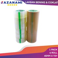 Lakban Bening 2&quot; Inch 80 Yard Sazanami