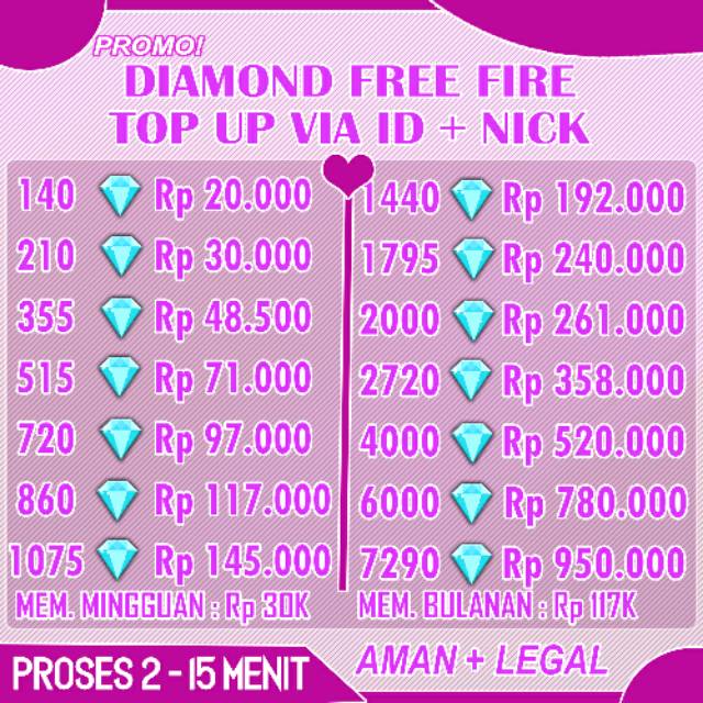 Dm Freefire Termurah